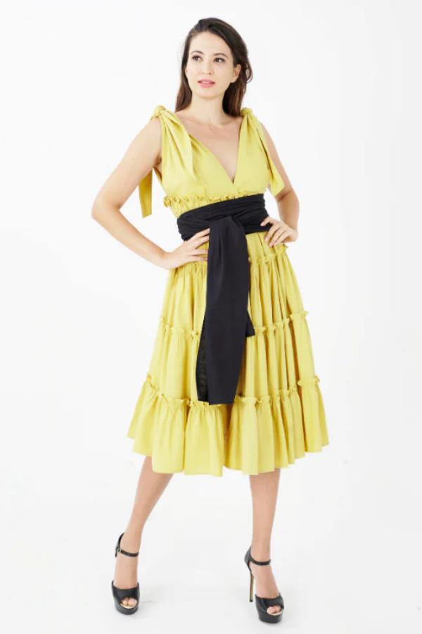 KonaCoco Celia Pleated Sash