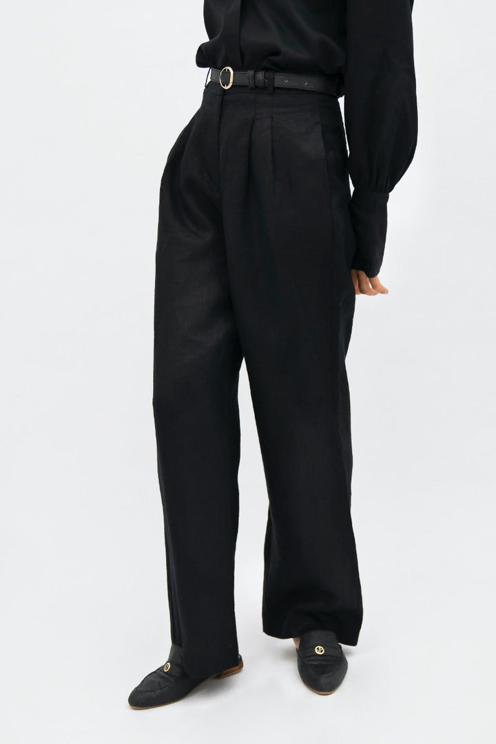 French Riviera NCE Wide Leg Pants In Licorice