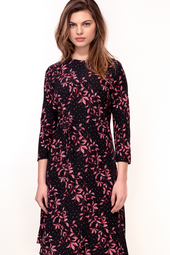 Hide the Label Azalea Dress in Pink Leaf Print, available on ZERRIN