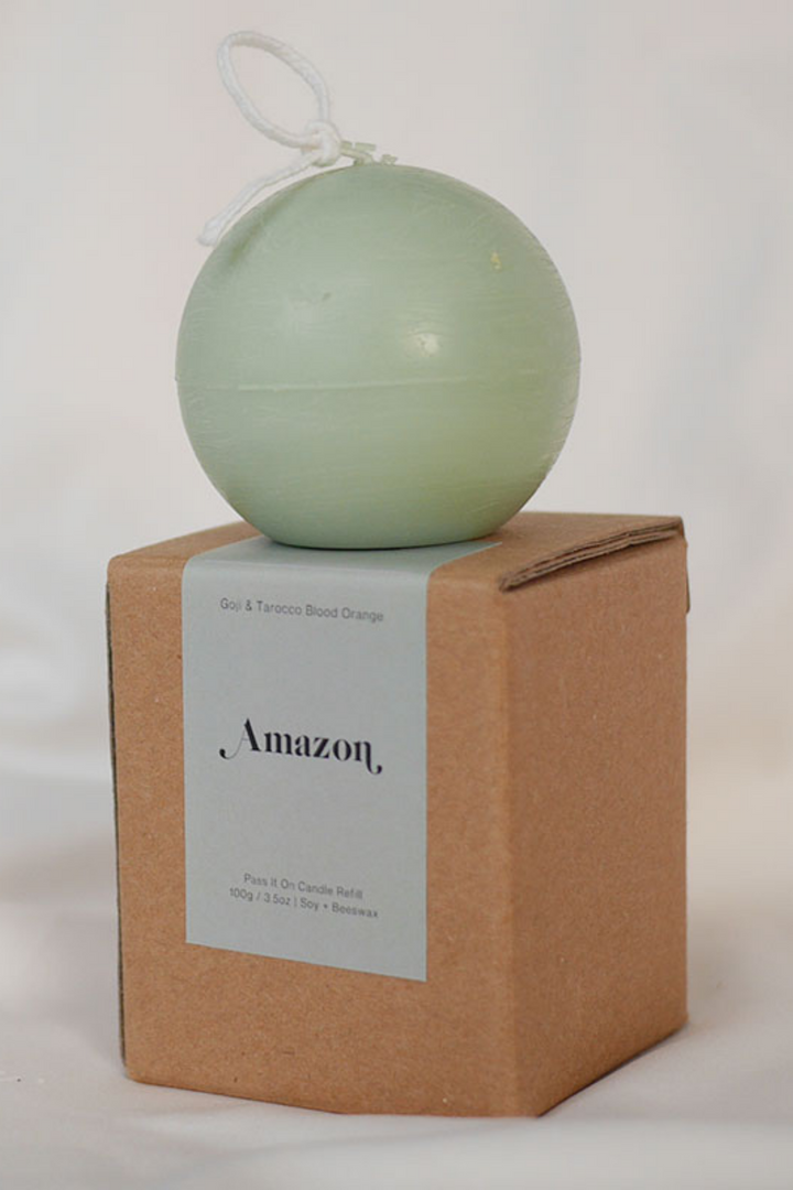 Pass It On Candle Refill in Amazon (Goji & Tarocco Blood Orange), available on ZERRIN