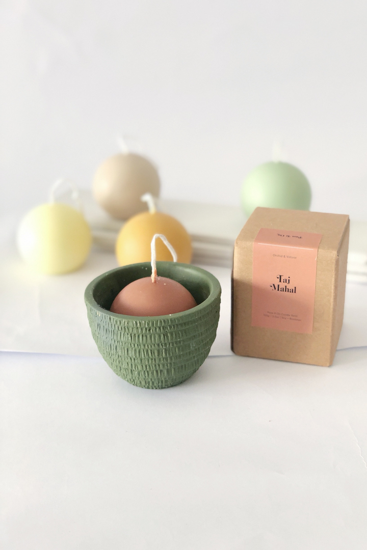 Pass It On Candle Refill in Taj Mahal (White Tea & Ginger), available on ZERRIN