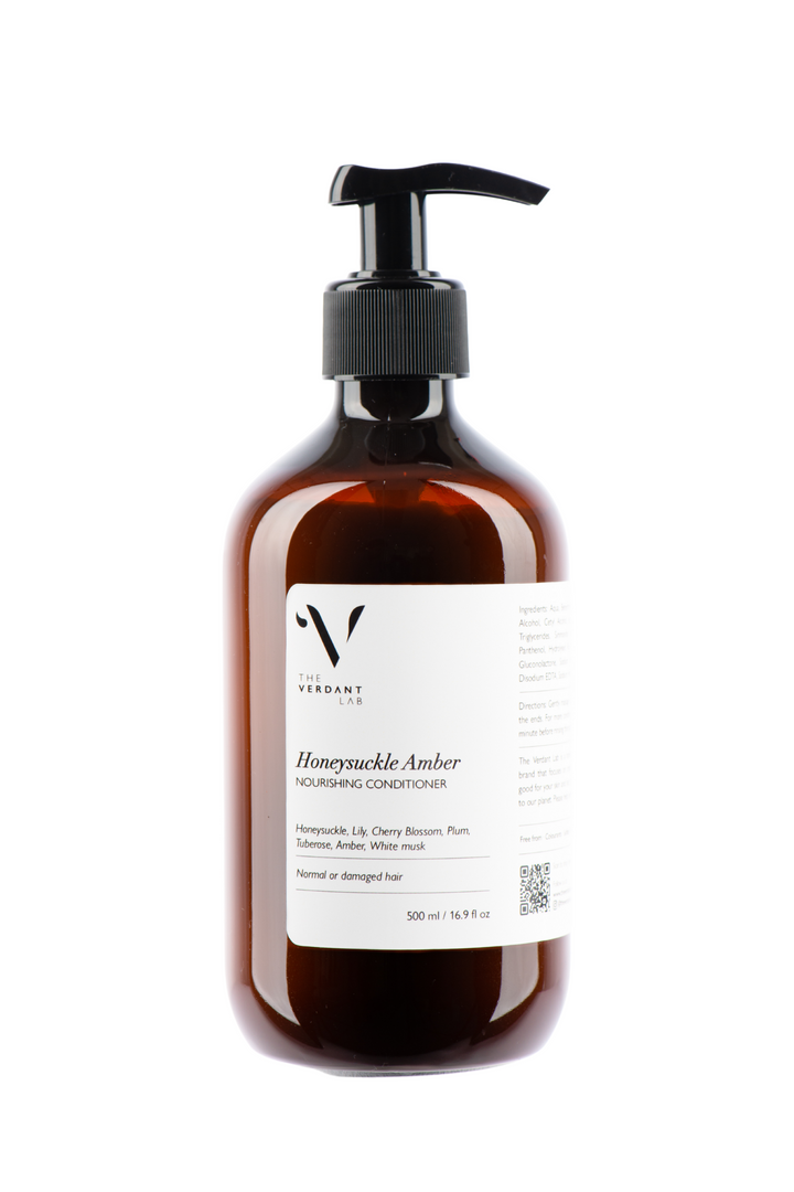The Verdant Lab Nourishing Conditioner in Honeysuckle Amber, available on ZERRIN