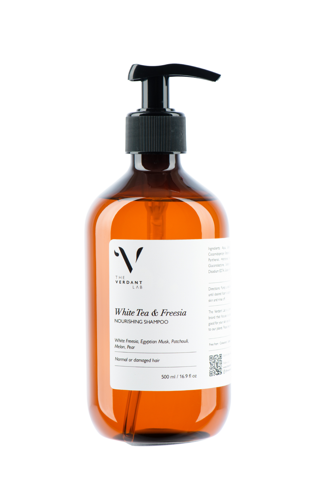 The Verdant Lab Nourishing Shampoo in White Tea & Freesia, available on ZERRIN with free Singapore shipping