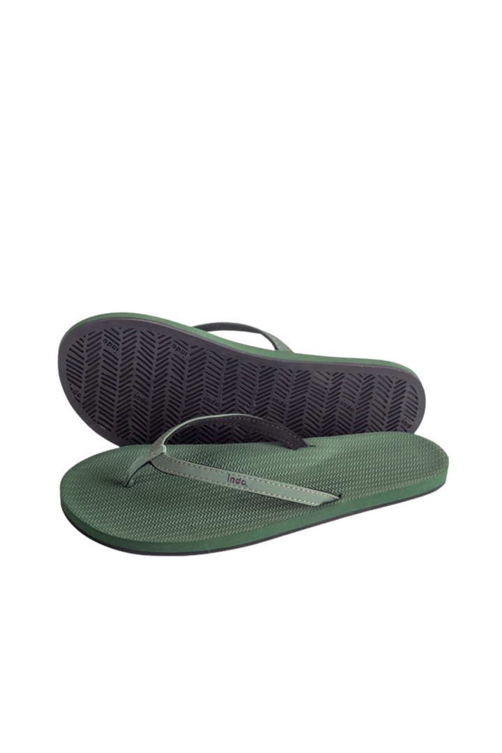 Indosole Women’s ESSNTLS Flip Flops in Leaf, available on ZERRIN with free Singapore shipping