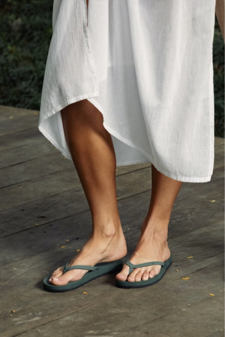 Indosole Women’s ESSNTLS Flip Flops in Leaf, available on ZERRIN with free Singapore shipping