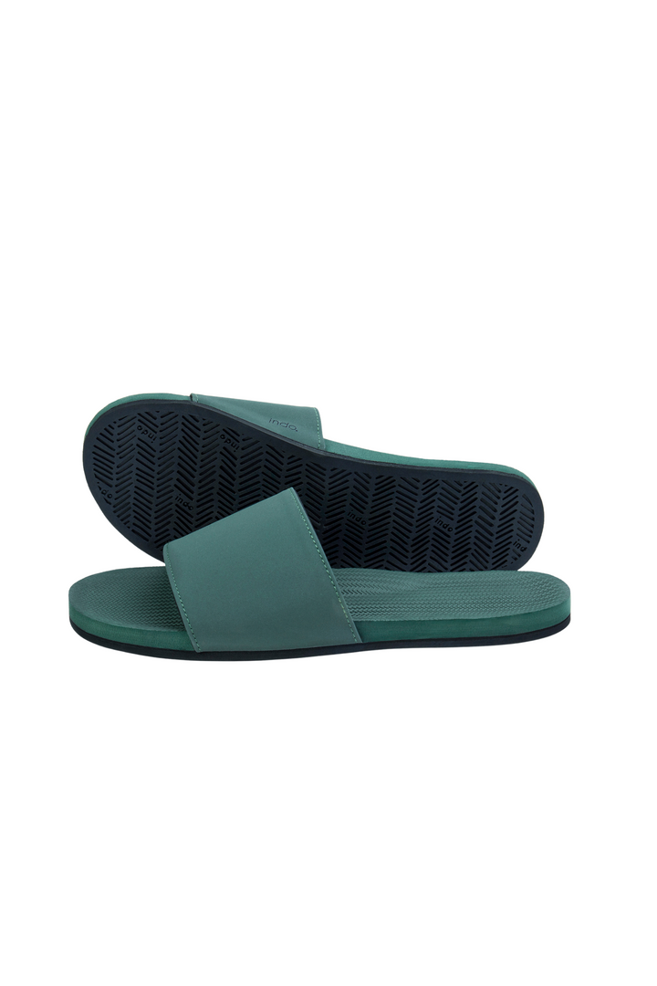 Indosole Women’s ESSNTLS Slides in Leaf, available on ZERRIN with free Singapore shipping
