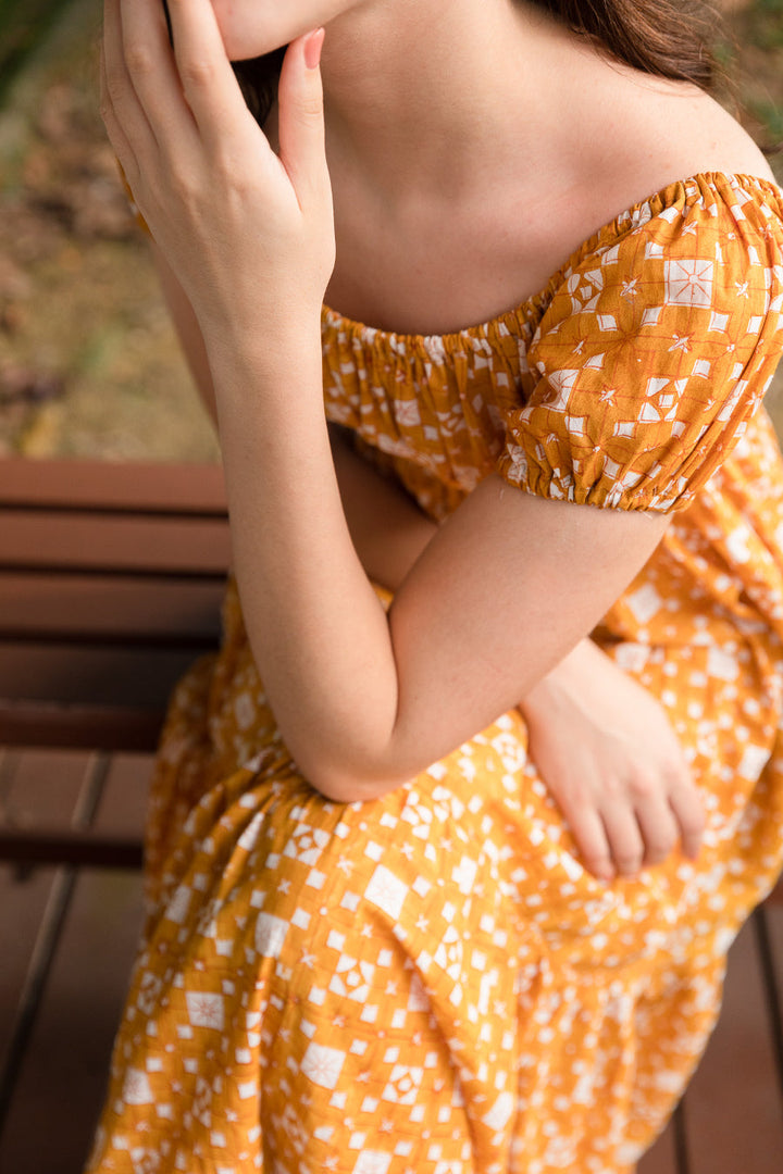 Laina Dress in Gold