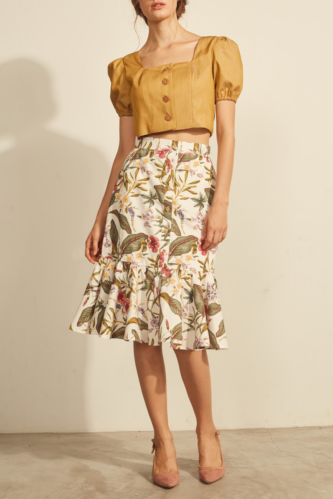 Lily & Lou Louise Skirt in Floral, available in ZERRIN