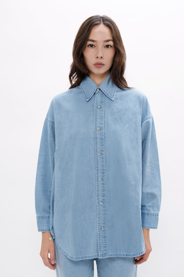 Louisiana MSY Classic Denim Shirt In Sky