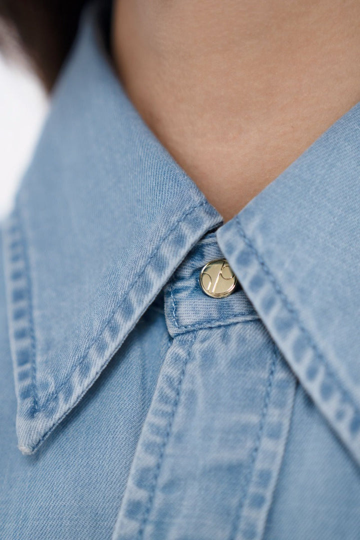 Louisiana MSY Classic Denim Shirt In Sky