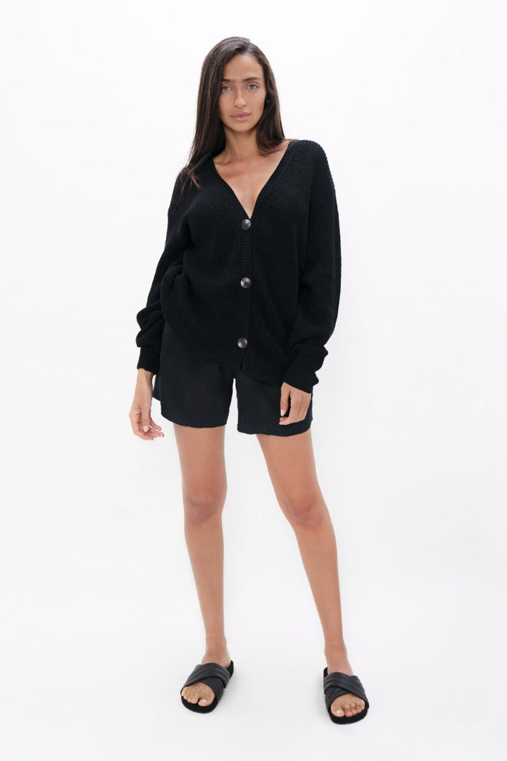 Salzburg SZG Cocoon Cardigan In Licorice