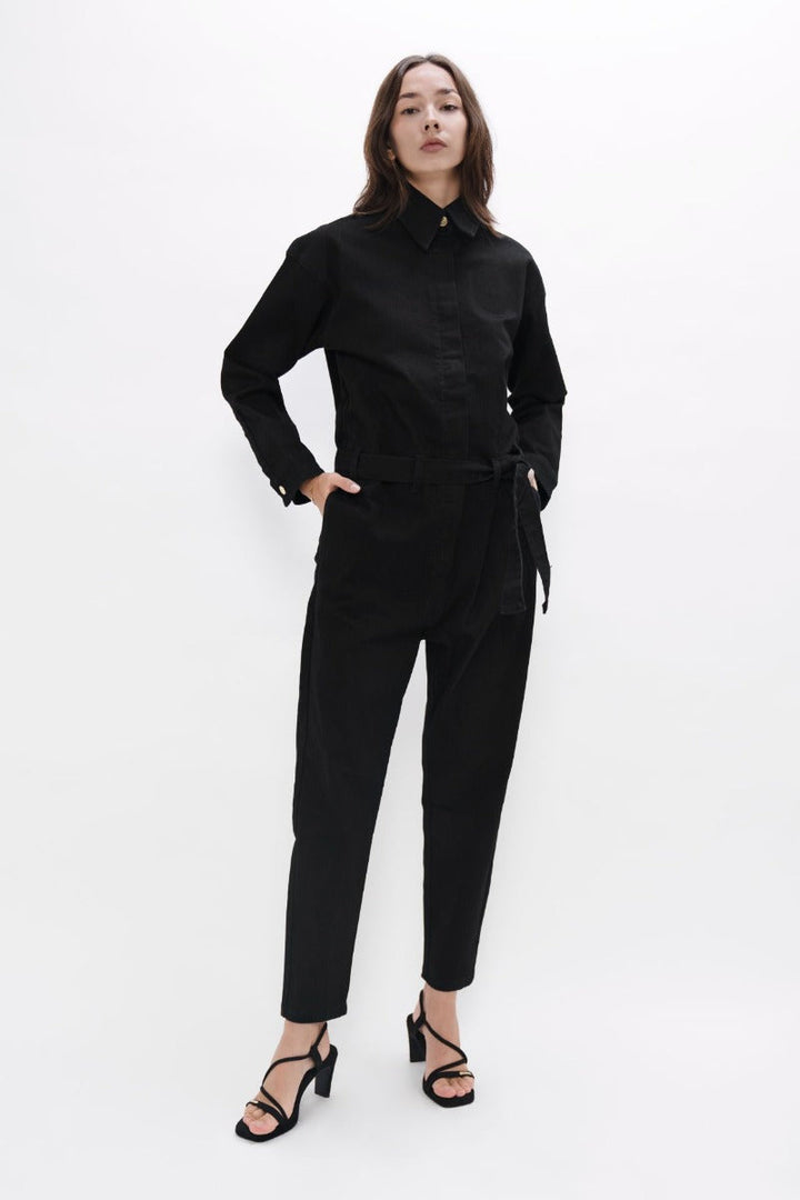 San Francisco SFO Denim Boilersuit In Celeste