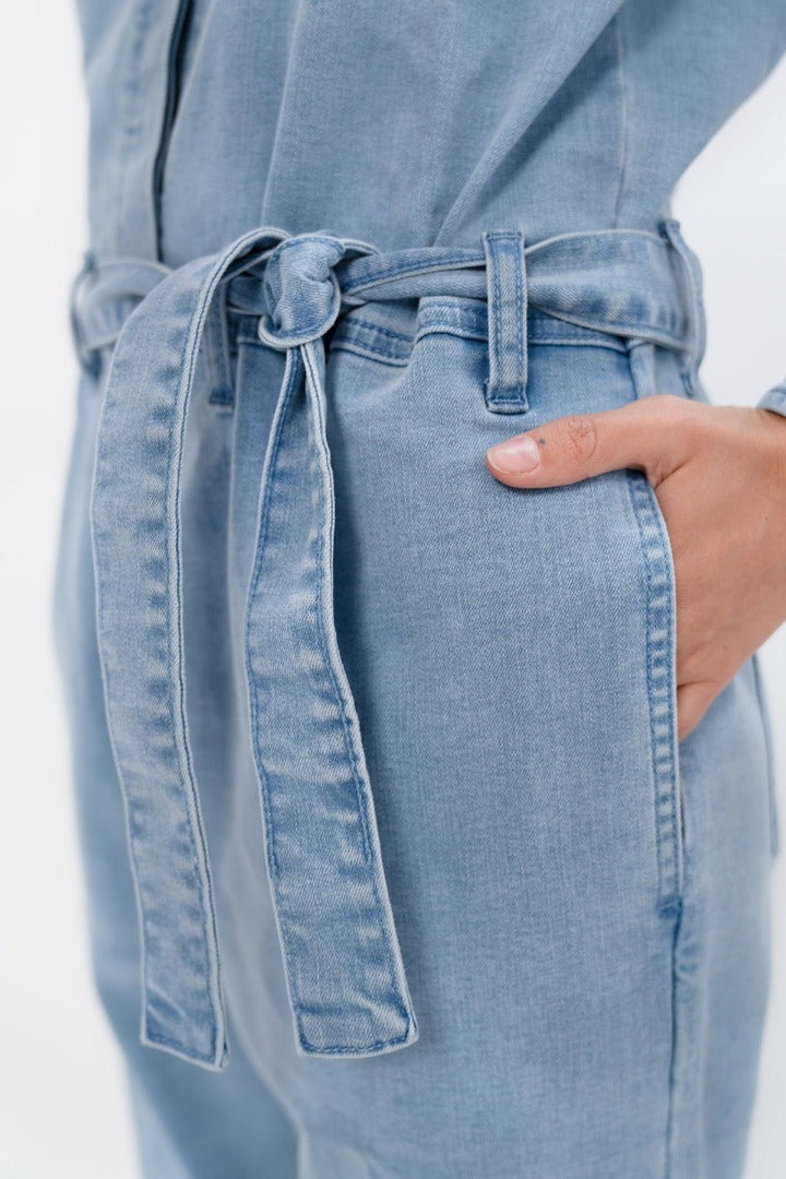 San Francisco SFO Denim Boilersuit In Sky