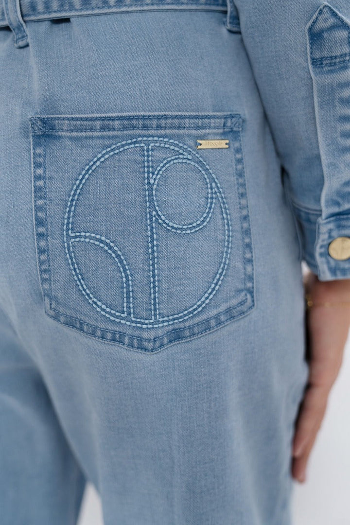 San Francisco SFO Denim Boilersuit In Sky