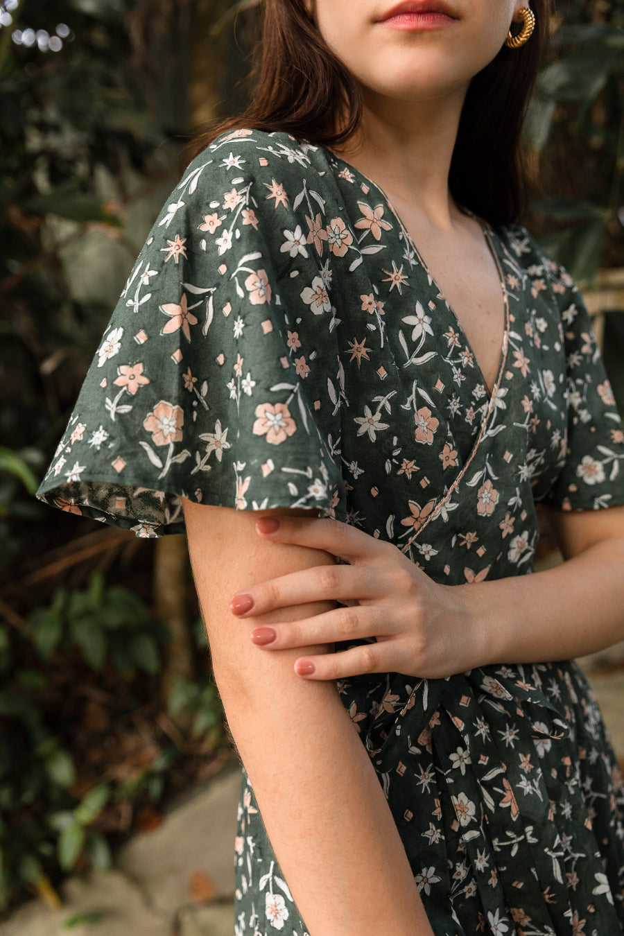 Suri Wrap Dress in Green