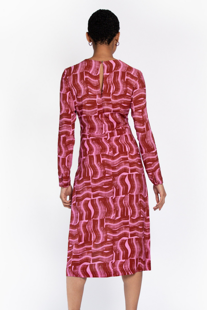 Verbena Tie Front Dress in Paintbrush