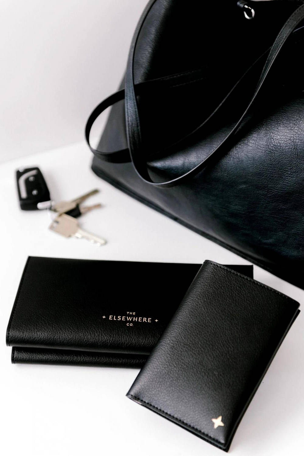 The Elsewhere Co. Travel Wallet Set in Nightfall Black, available on ZERRIN with free Singapore shipping