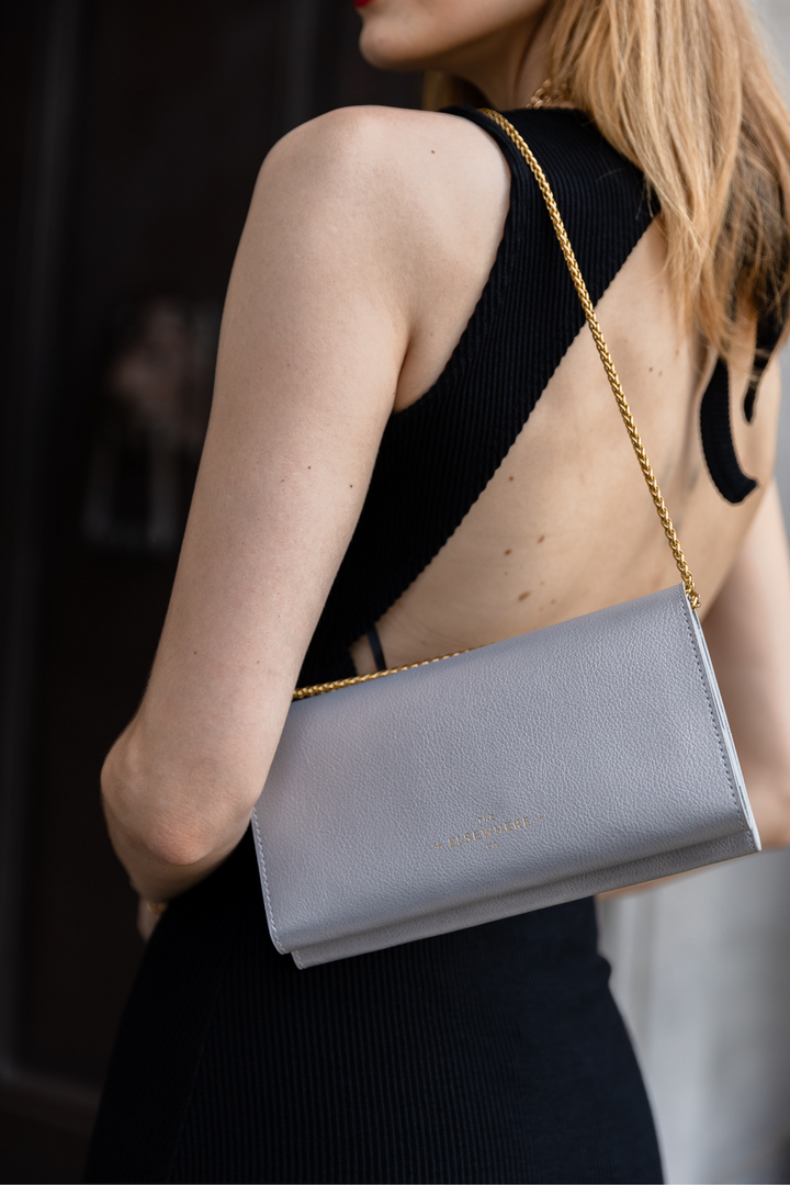 The Elsewhere Co. Sustainable Leather Wallet in Faraway Silver, available on ZERRIN with free Singapore shipping
