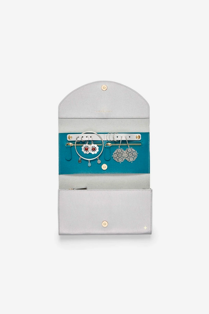 The Elsewhere Co. Sustainable Leather Wallet in Faraway Silver, available on ZERRIN with free Singapore shipping