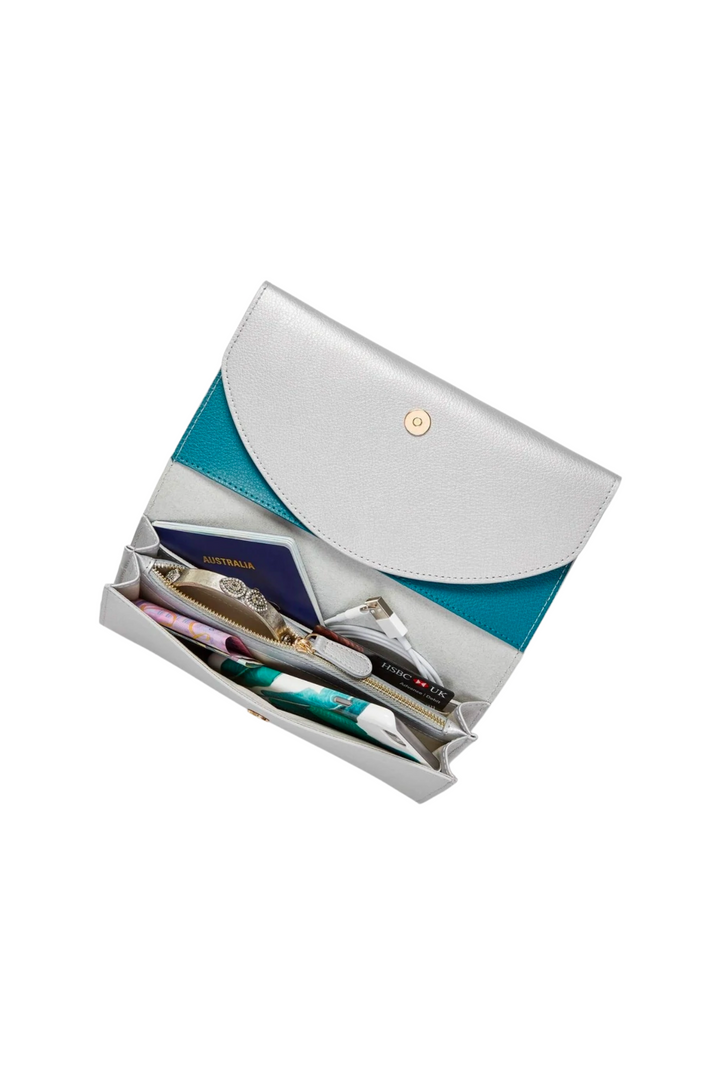 The Elsewhere Co. Sustainable Leather Wallet in Faraway Silver, available on ZERRIN with free Singapore shipping
