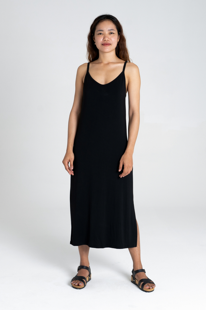 Singlet Dress in Black by Dorsu, available at ZERRIN with free Singapore shipping