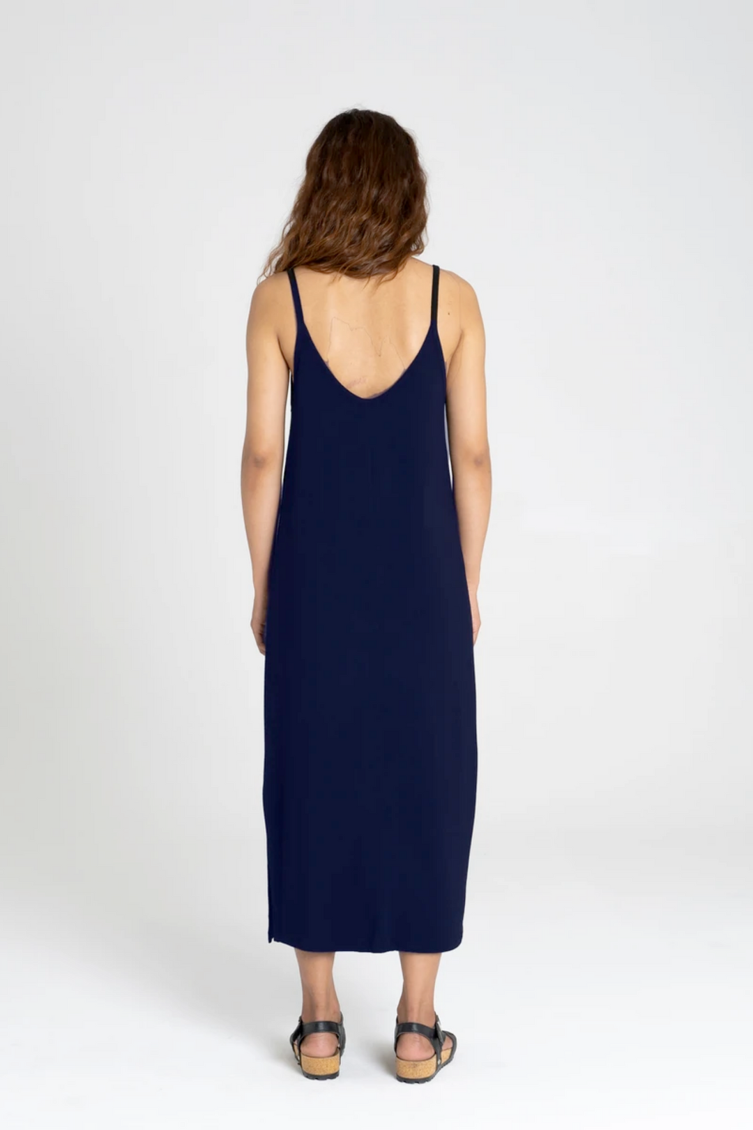 Dorsu Singlet Dress in Navy, available on ZERRIN with free Singapore shipping