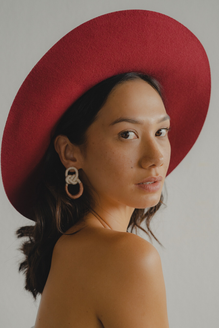 Talee Zia Loop Earrings in Pearl & Petal, available on ZERRIN with free Singapore shipping