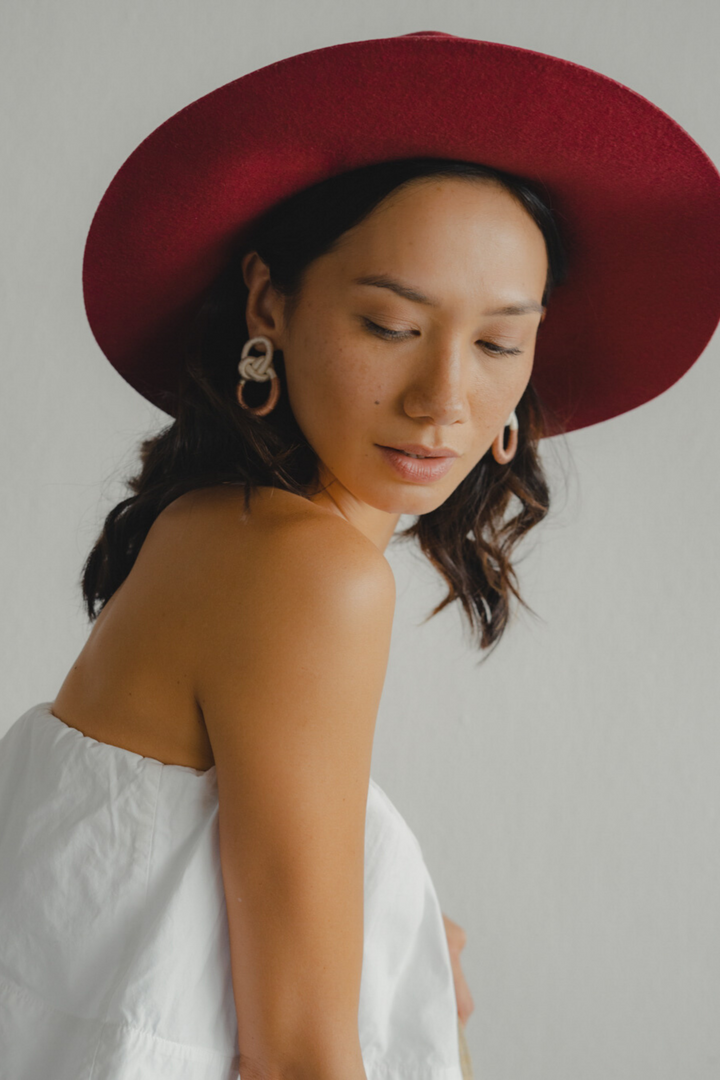 Talee Zia Loop Earrings in Pearl & Petal, available on ZERRIN with free Singapore shipping
