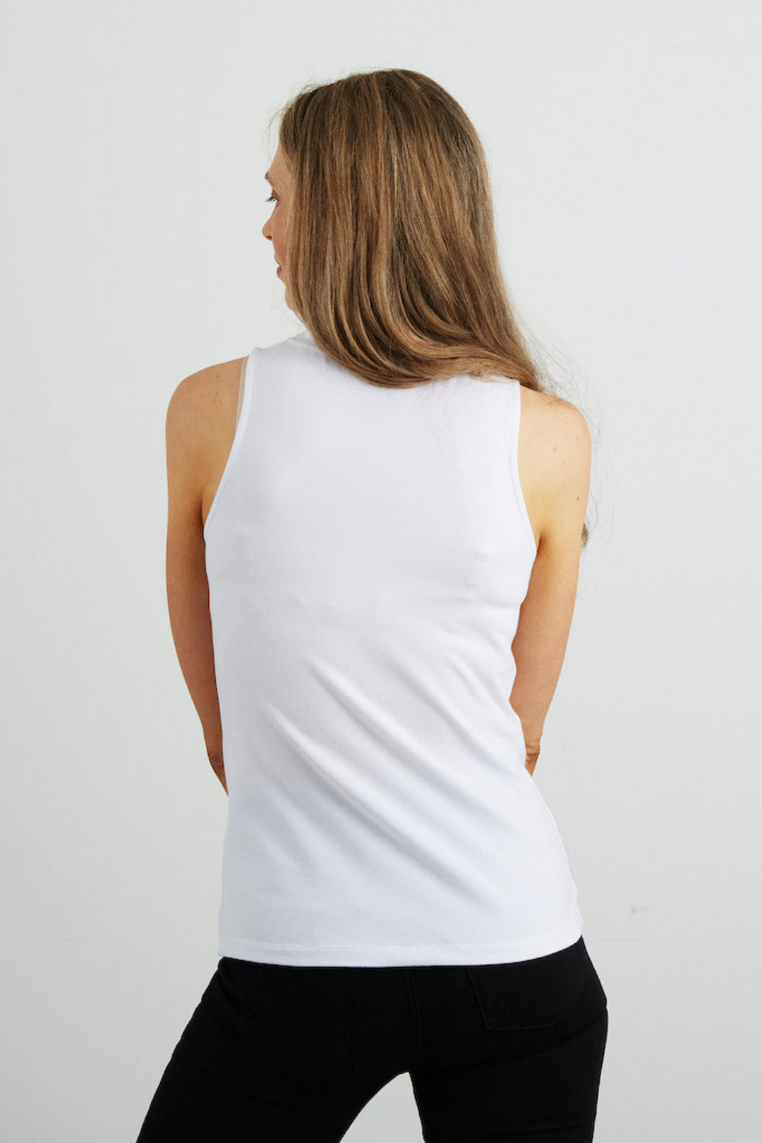 Staple Tank in White by Dorsu, available at ZERRIN