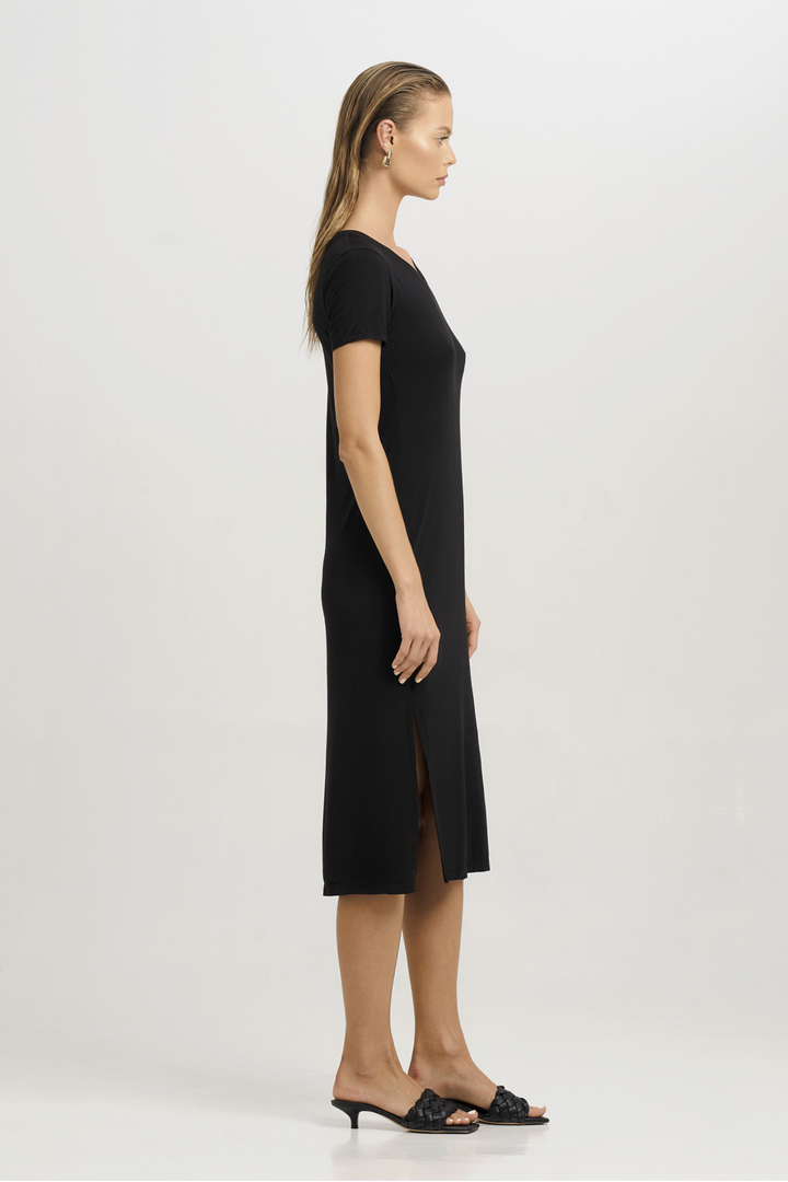 Marie V-Neck Bamboo Fabric Dress by Sans Faff, available on ZERRIN with free Singapore shipping