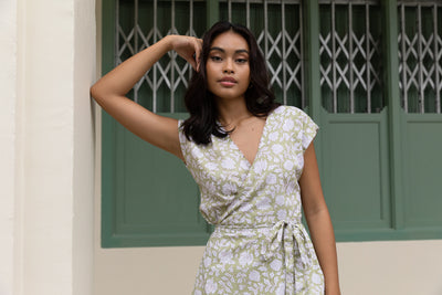Wrap dresses in Singapore by Wray Crafted, available on ZERRIN with free shipping.