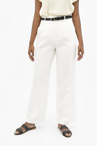 French Riviera NCE Wide Leg Pants In Porcelain