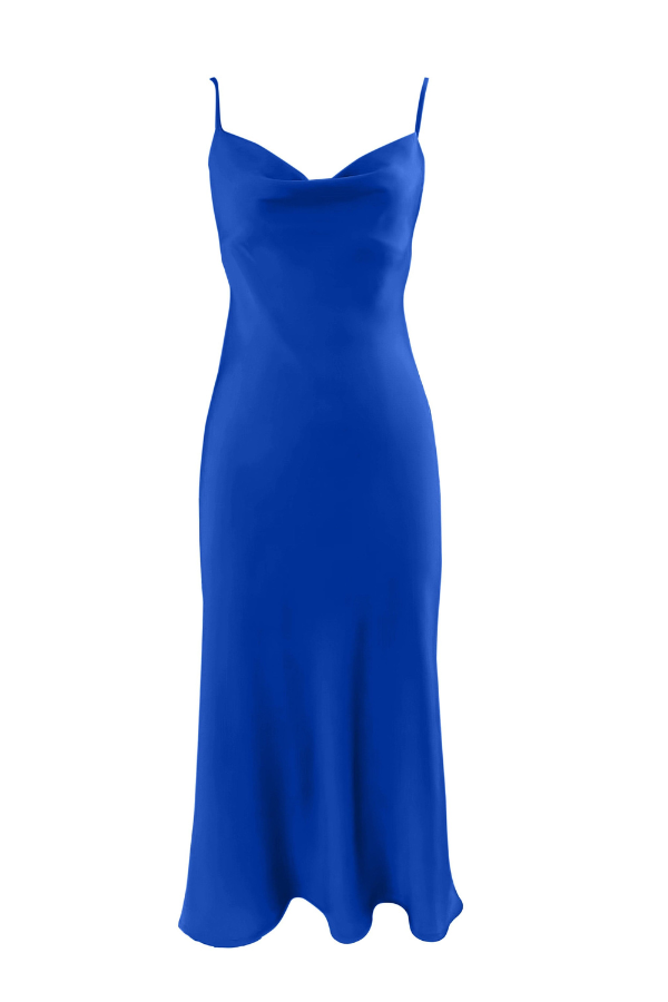 Silhouette Dress In Cobalt Blue