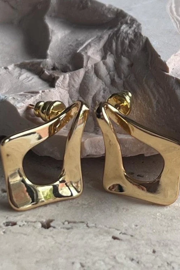 Pinwheel Gold Earrings