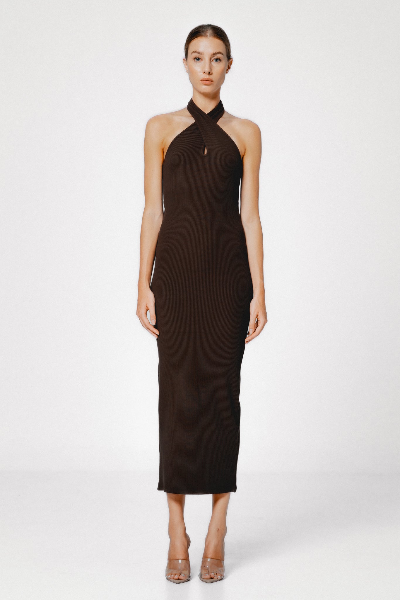 Lozza Halter Neck Maxi Dress – ZERRIN