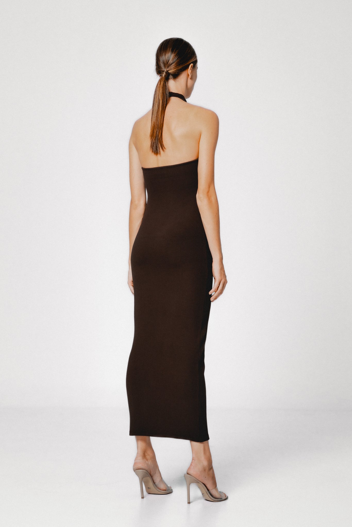 Lozza Halter Neck Maxi Dress – ZERRIN