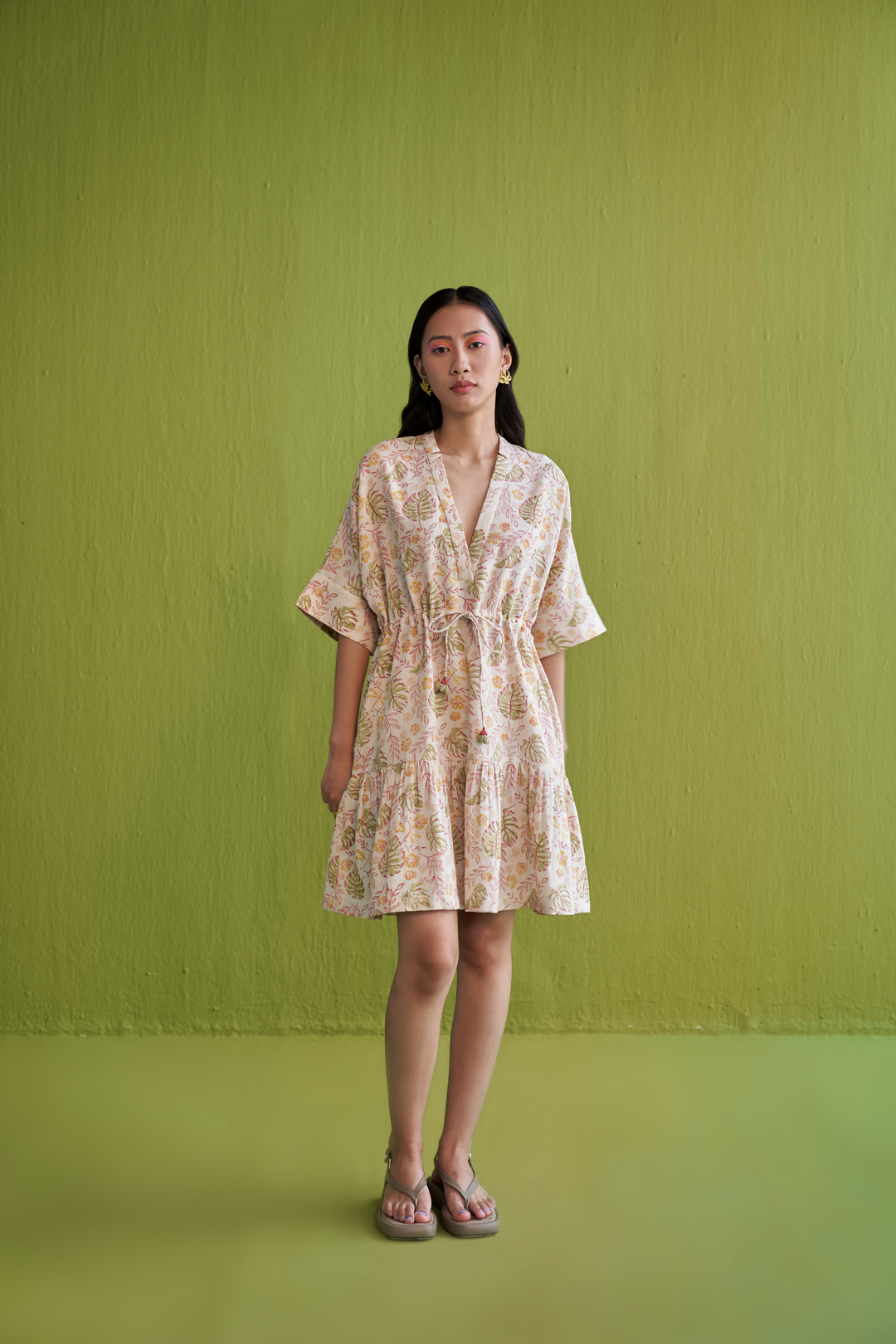 Monstera Bloom Kala Cotton Dress