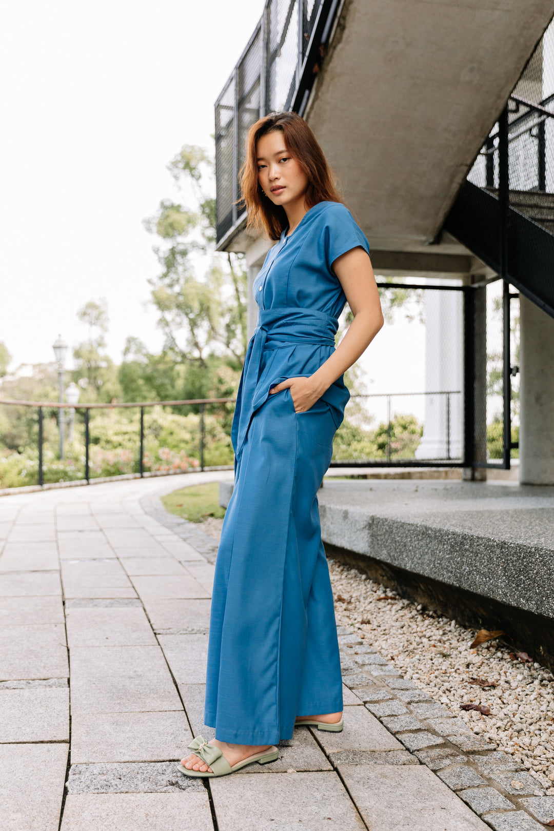 Palazzo Pant In Cobalt Blue