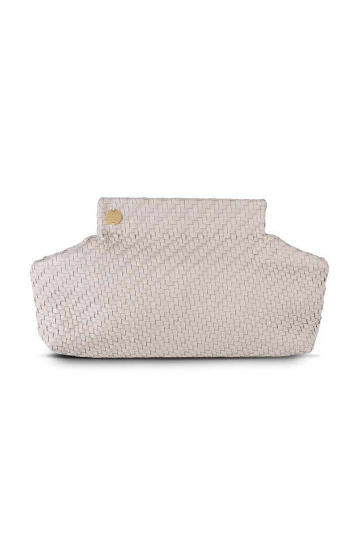 Lilis Medium Frame Clutch in Limestone