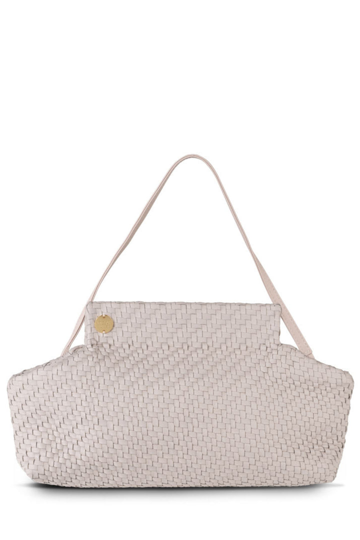 Lilis Medium Frame Clutch in Limestone