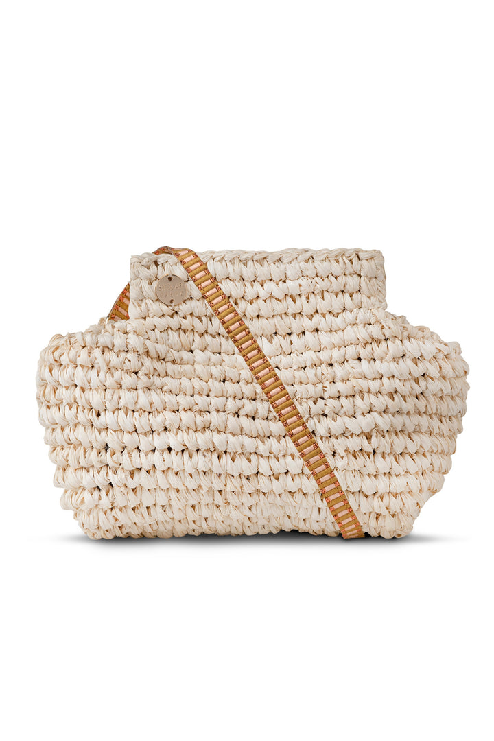 Lilis Small Raffia Frame Clutch