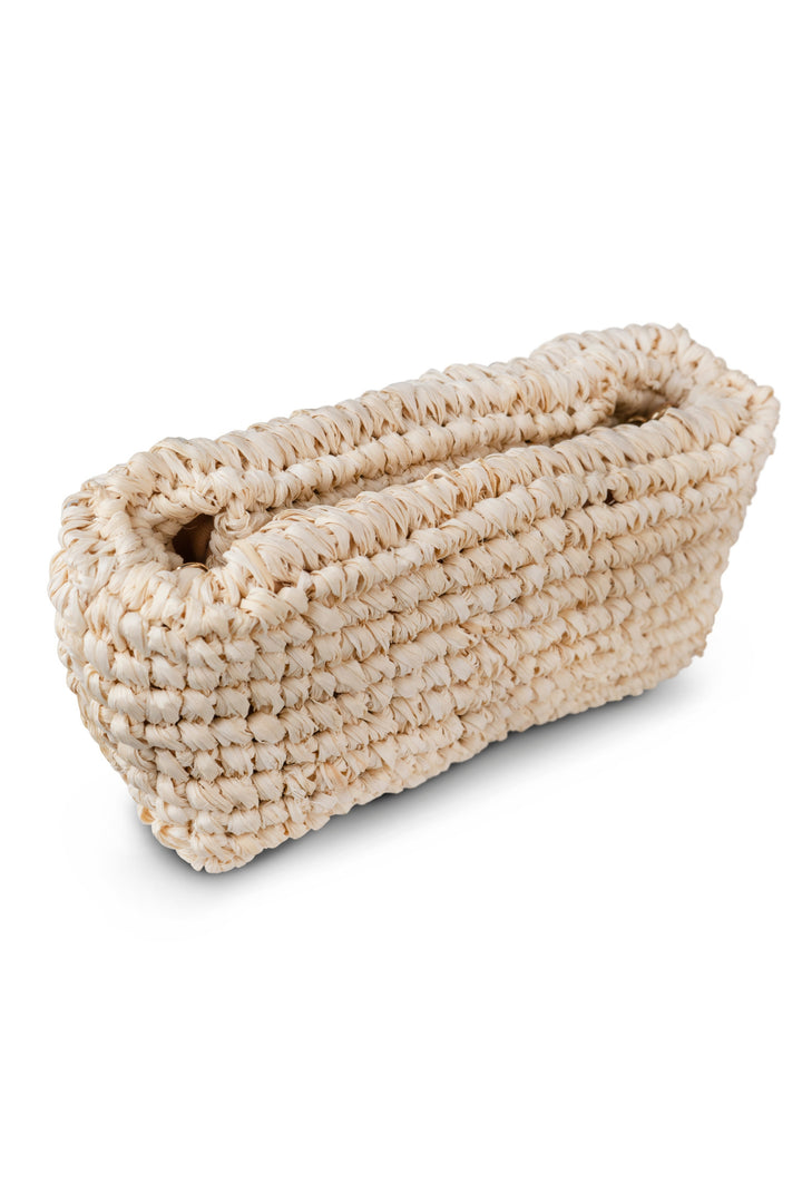 Lilis Small Raffia Frame Clutch