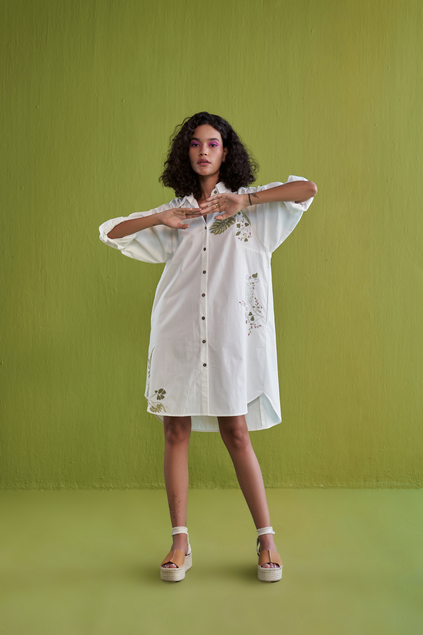The Tropical Organic Cotton Shirt Dress
