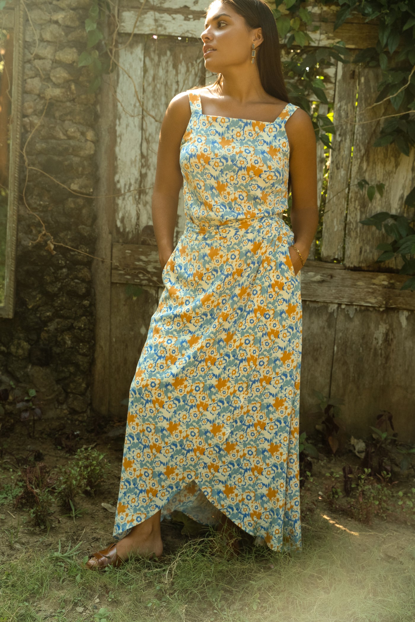 Tropez Skirt In Azure Blossom
