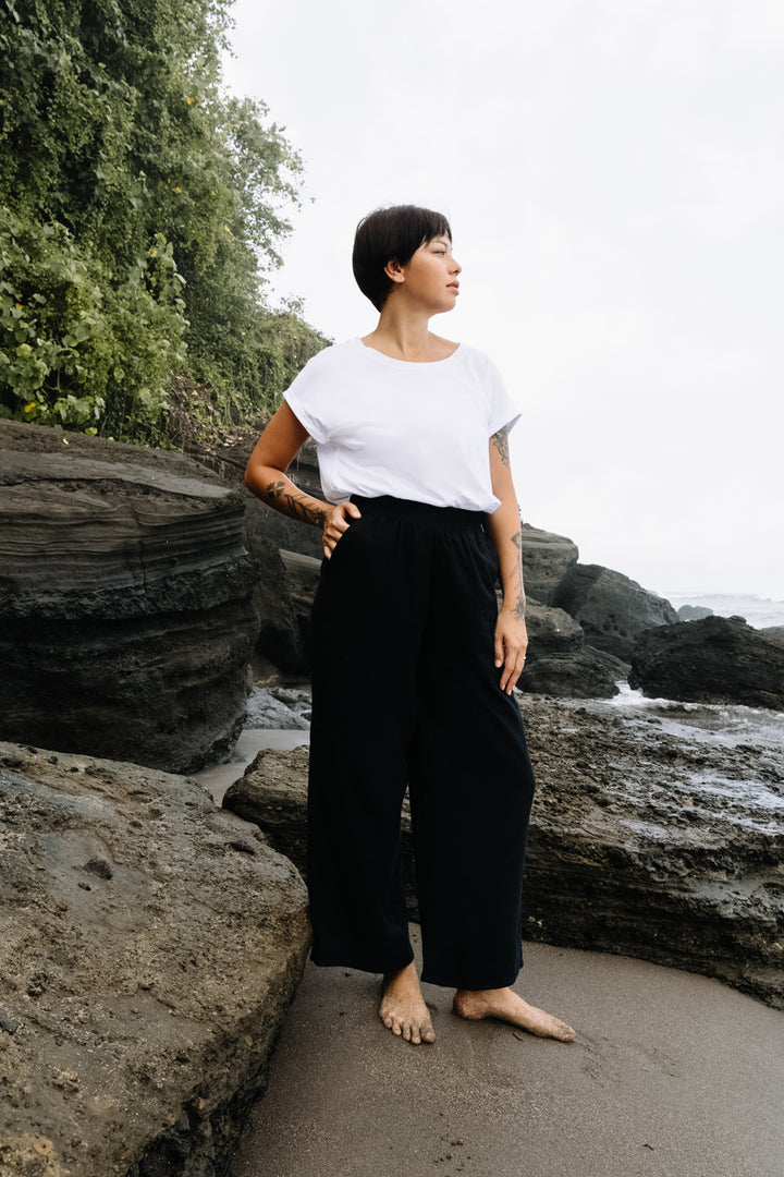 Wide Leg Unisex Linen Pants