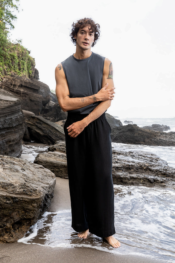 Wide Leg Unisex Linen Pants