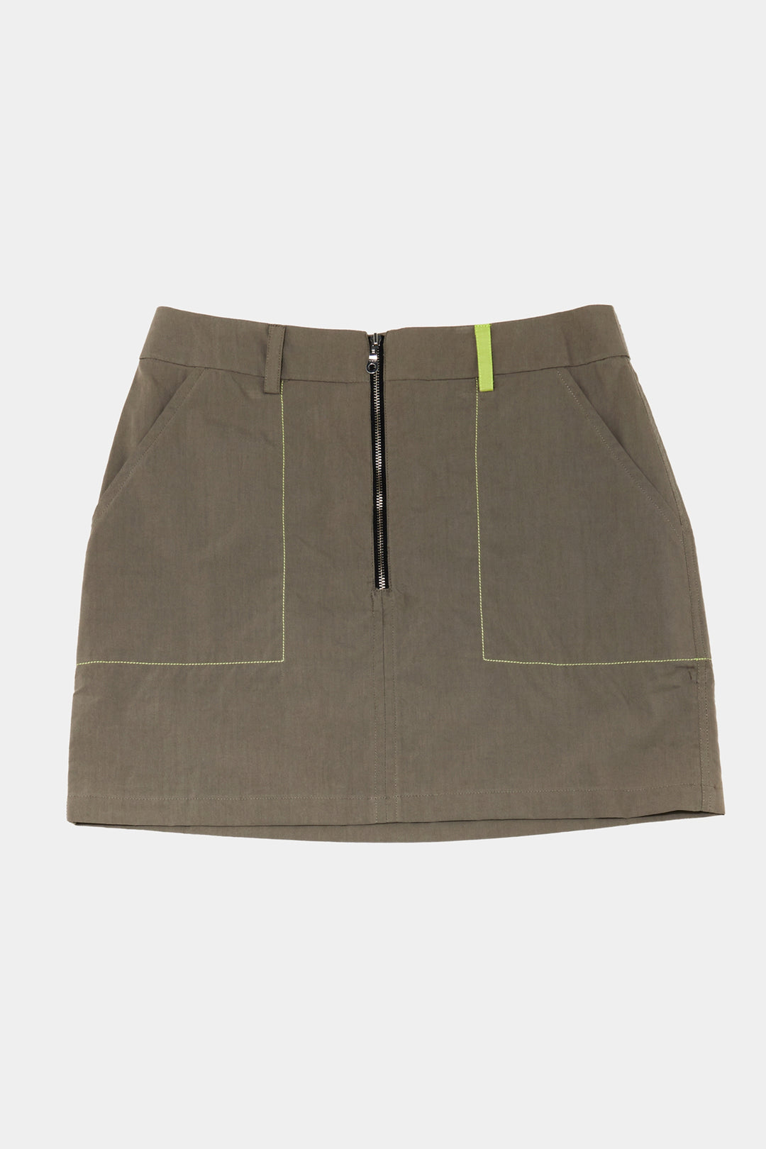 Hana Zipped Mini Skirt In Grey