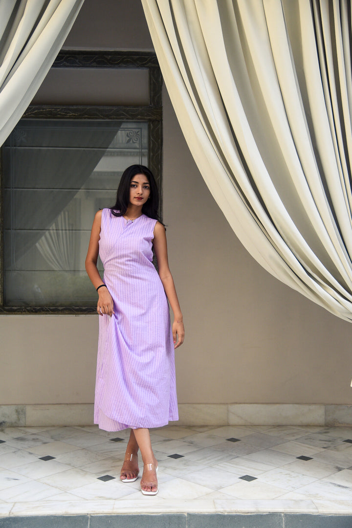 Leni Wrap Dress In Lilac