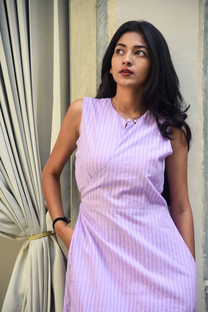 Leni Wrap Dress In Lilac