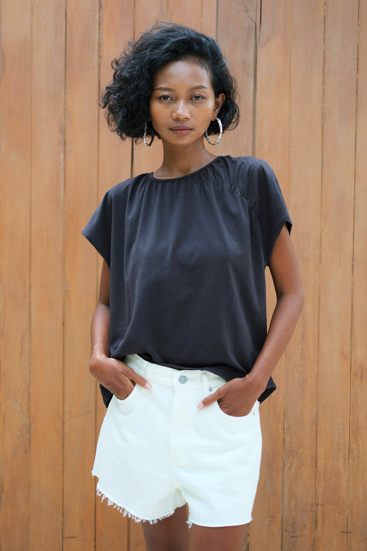 Elena T-Shirt In Charcoal